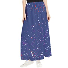 Texture Grunge Speckles Dots Maxi Chiffon Skirt