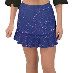 Texture Grunge Speckles Dots Fishtail Mini Chiffon Skirt by Cemarart