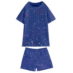 Texture Grunge Speckles Dots Kids  Swim T-Shirt and Shorts Set