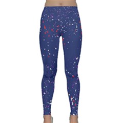 Texture Grunge Speckles Dots Lightweight Velour Classic Yoga Leggings