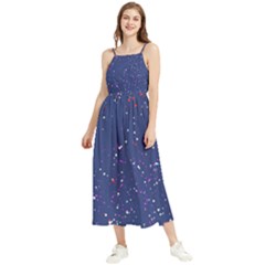 Texture Grunge Speckles Dots Boho Sleeveless Summer Dress