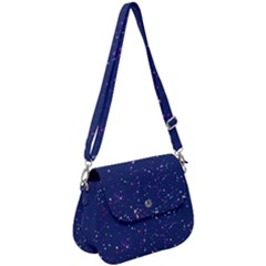 Texture Grunge Speckles Dots Saddle Handbag