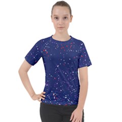 Texture Grunge Speckles Dots Women s Sport Raglan T-Shirt