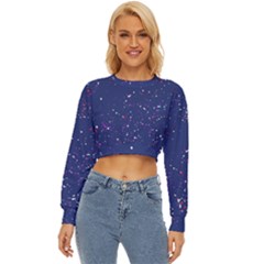 Texture Grunge Speckles Dots Lightweight Long Sleeve Sweatshirt