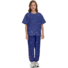 Texture Grunge Speckles Dots Kids  T-Shirt and Pants Sports Set