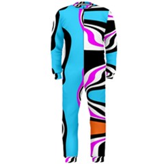 Liquid Warp Background Orange Blue Onepiece Jumpsuit (men) by Cemarart