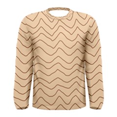 Background Wavy Zig Zag Lines Men s Long Sleeve T-shirt