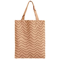 Background Wavy Zig Zag Lines Zipper Classic Tote Bag