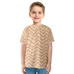 Background Wavy Zig Zag Lines Kids  Sport Mesh T-shirt