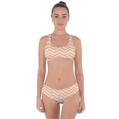 Background Wavy Zig Zag Lines Criss Cross Bikini Set