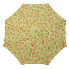 Pattern Leaves Print Background Straight Umbrellas