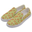 Pattern Leaves Print Background Men s Canvas Slip Ons View2