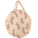 Leaves Plants Dots Pattern Giant Round Zipper Tote View1