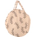 Leaves Plants Dots Pattern Giant Round Zipper Tote View2