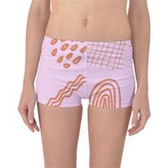 Elements Scribbles Wiggly Lines Retro Vintage Boyleg Bikini Bottoms