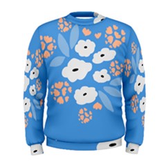 Doodle Flowers Leaves Plant Design Men s Sweatshirt