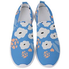 Doodle Flowers Leaves Plant Design Men s Slip On Sneakers