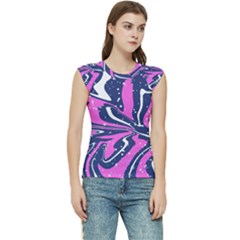 Texture Multicolour Grunge Women s Raglan Cap Sleeve T-shirt by Cemarart