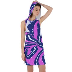 Texture Multicolour Grunge Racer Back Hoodie Dress by Cemarart