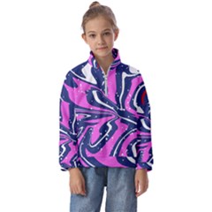 Texture Multicolour Grunge Kids  Half Zip Hoodie by Cemarart