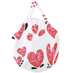 Elements Scribbles Brush Doodles Giant Round Zipper Tote