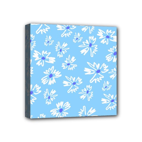 Flowers Pattern Print Floral Cute Mini Canvas 4  X 4  (stretched)