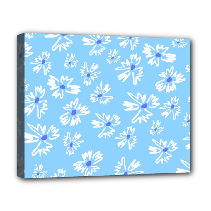 Flowers Pattern Print Floral Cute Deluxe Canvas 20  x 16  (Stretched)
