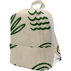 Elements Scribbles Wiggly Lines Zip Up Backpack by Cemarart