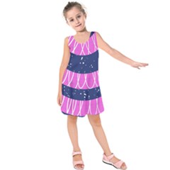 Texture Grunge Speckles Dot Kids  Sleeveless Dress by Cemarart