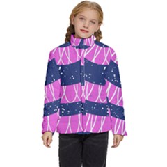 Texture Grunge Speckles Dot Kids  Puffer Bubble Jacket Coat by Cemarart