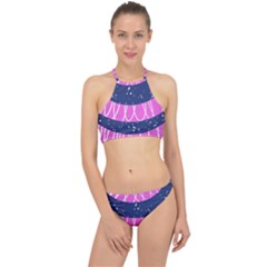 Texture Grunge Speckles Dot Halter Bikini Set by Cemarart