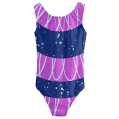 Texture Grunge Speckles Dot Kids  Cut-out Back One Piece Swimsuit by Cemarart