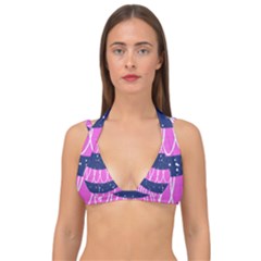 Texture Grunge Speckles Dot Double Strap Halter Bikini Top by Cemarart