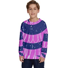 Texture Grunge Speckles Dot Kids  Crewneck Sweatshirt by Cemarart