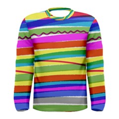 Print Ink Colorful Background Men s Long Sleeve T-shirt