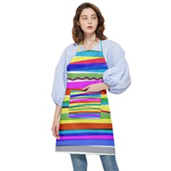 Print Ink Colorful Background Pocket Apron by Cemarart