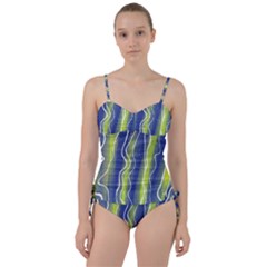 Texture Multicolour Gradient Grunge Sweetheart Tankini Set