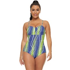 Texture Multicolour Gradient Grunge Retro Full Coverage Swimsuit