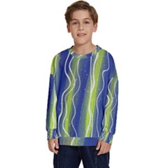 Texture Multicolour Gradient Grunge Kids  Crewneck Sweatshirt