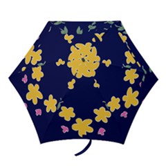 Doodle Flower Leaves Plant Design Mini Folding Umbrellas