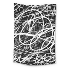 Flower Print Doodle Pattern Floral Large Tapestry