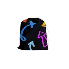 Colorful Arrows Kids Pointer Drawstring Pouch (small)