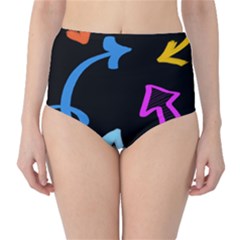 Colorful Arrows Kids Pointer Classic High-waist Bikini Bottoms