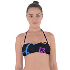 Colorful Arrows Kids Pointer Tie Back Bikini Top