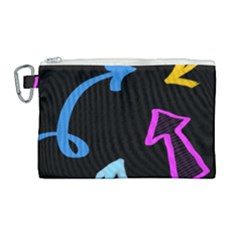 Colorful Arrows Kids Pointer Canvas Cosmetic Bag (large)