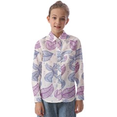 Blob Gradient Blur Scatter Kids  Long Sleeve Shirt by Cemarart