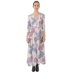 Blob Gradient Blur Scatter Button Up Boho Maxi Dress