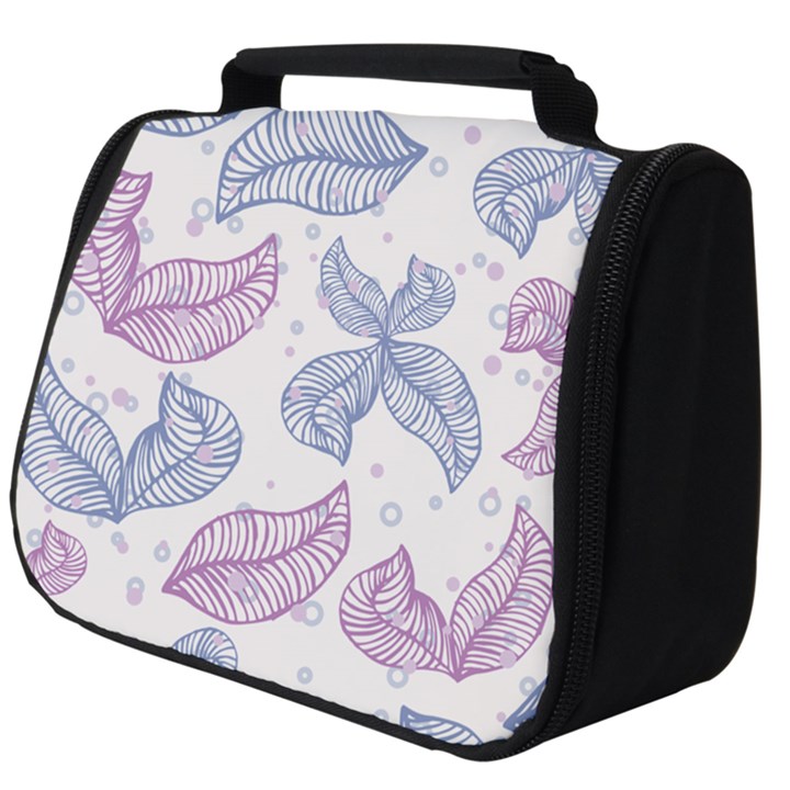 Leaves Line Art Background Full Print Travel Pouch (Big)