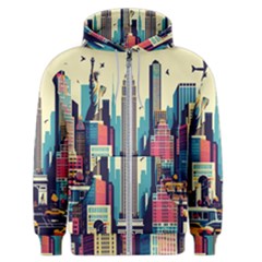 Skyscrapers City Usa Men s Zipper Hoodie