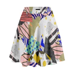 Digital Paper Scrapbooking Abstract High Waist Skirt